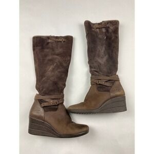 Ugg Lesley Waterproof Wedge Boots Women's Size 7 Brown